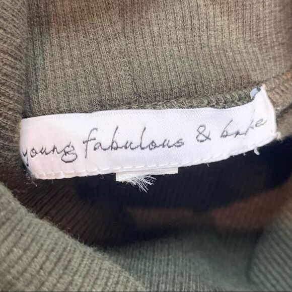 Young Fabulous & Broke Turtleneck Side Zip Sweater Sweatshirt Dress M - Picture 8 of 11